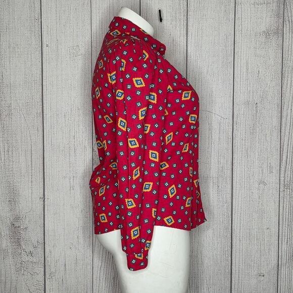 VTG Circle T Square Dance Western Shirt – Eyelet Yoke, sz 13/14 - Picture 4 of 8